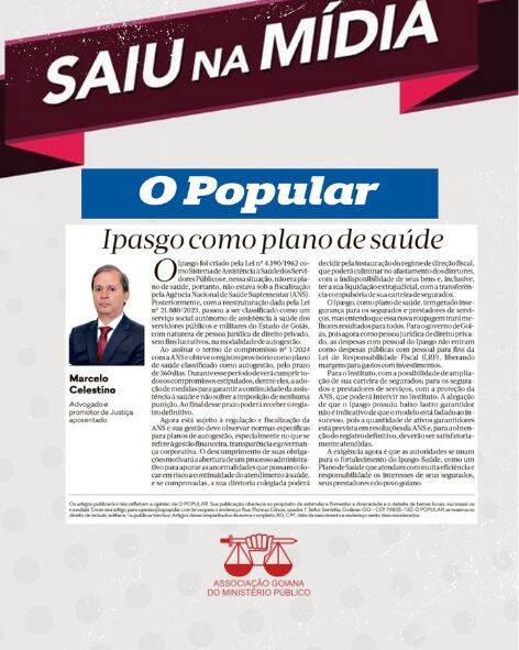 Artigo publicado no Jornal O Popular